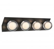 Lib & Co. CA 10122-06 - Vinci, 4 Light LED Wall Mount, Metallic Black