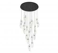 Lib & Co. CA 10167-017-02 - Sorrento, 21 Light Round LED Chandelier, Clear, Black Canopy