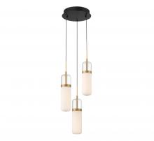 Lib & Co. CA 10221-02 - Verona, 3 Light Round LED Pendant, Matte Black