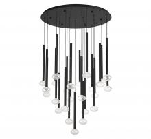 Lib & Co. CA 12111-02 - Soffio, 25 Light Round LED Chandelier, Matte Black