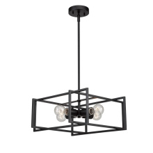 Avista Lighting Inc A4715BK - Avista Korson 16" 4-Light Black Pendant