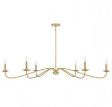 Savoy House Meridian CA M100119NB - 6-Light Chandelier in Natural Brass