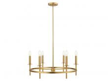 Savoy House Meridian CA M100140NB - 6-Light Chandelier in Natural Brass
