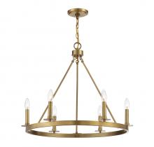 Savoy House Meridian CA M10093NB - 6-Light Chandelier in Natural Brass