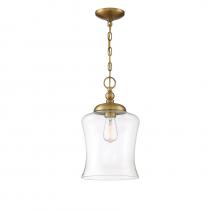 Savoy House Meridian CA M70019NB - 1-Light Pendant in Natural Brass