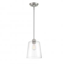 Savoy House Meridian CA M70081BN - 1-Light Pendant in Brushed Nickel