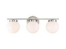 Savoy House Meridian CA M80023BN - 3-Light Bathroom Vanity Light in Brushed Nickel