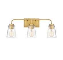 Savoy House Meridian CA M80044NB - 3-Light Bathroom Vanity Light in Natural Brass