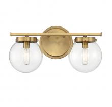 Savoy House Meridian CA M80046NB - 2-Light Bathroom Vanity Light in Natural Brass