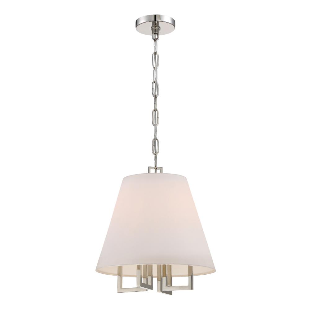 Libby Langdon for Crystorama Westwood 4 Light Polished Nickel Pendant