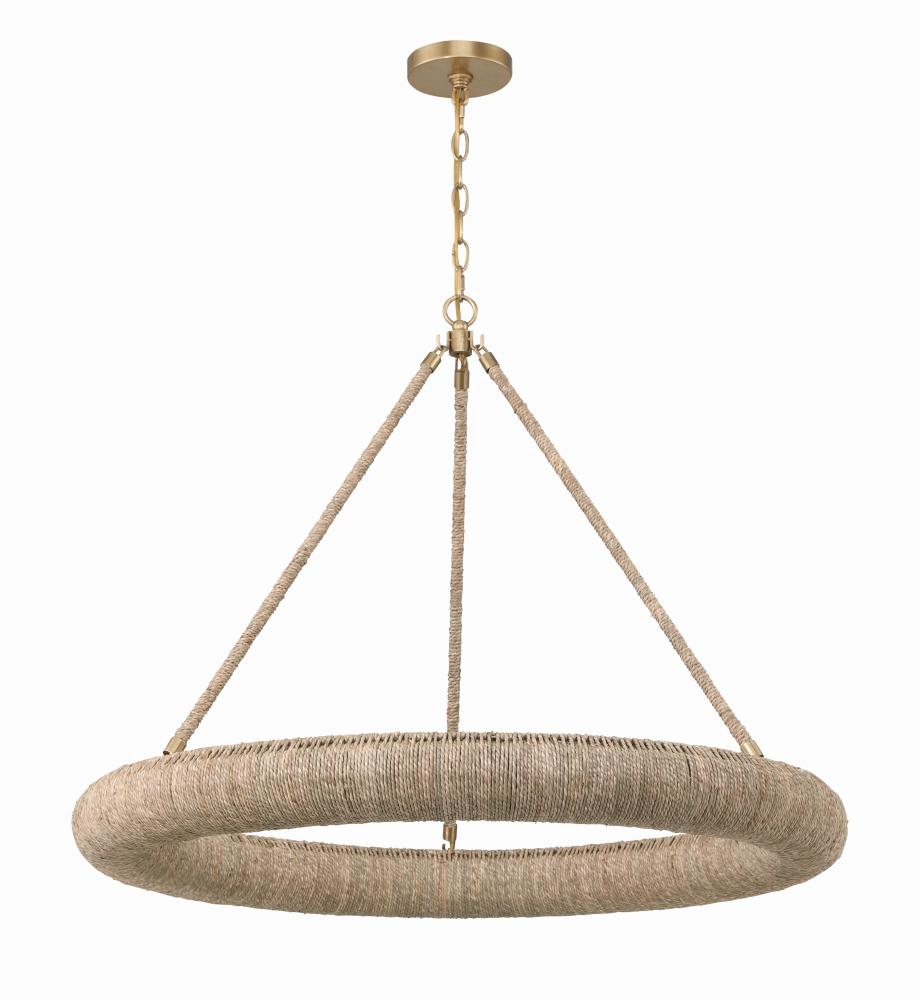 Oakley 8 Light Soft Gold Chandelier