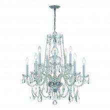 Crystorama 1130-CH-CL-MWP - Traditional Crystal 10 Light Hand Cut Crystal Polished Chrome Chandelier