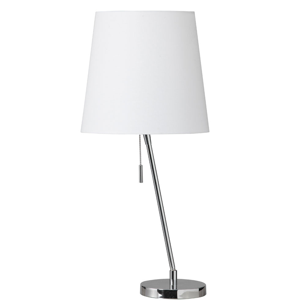 Canting Table Lamp w/Linen Shade