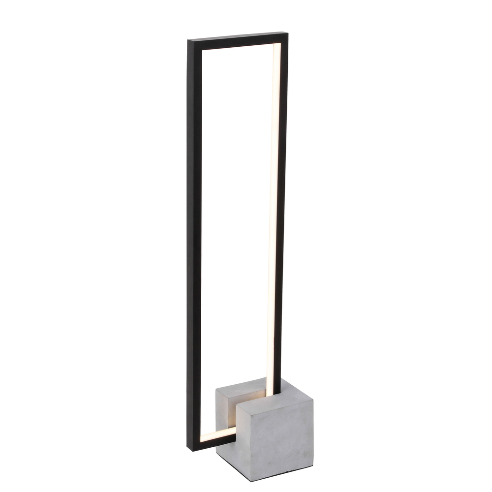 22W Table Lamp Black w/ Concrete Base