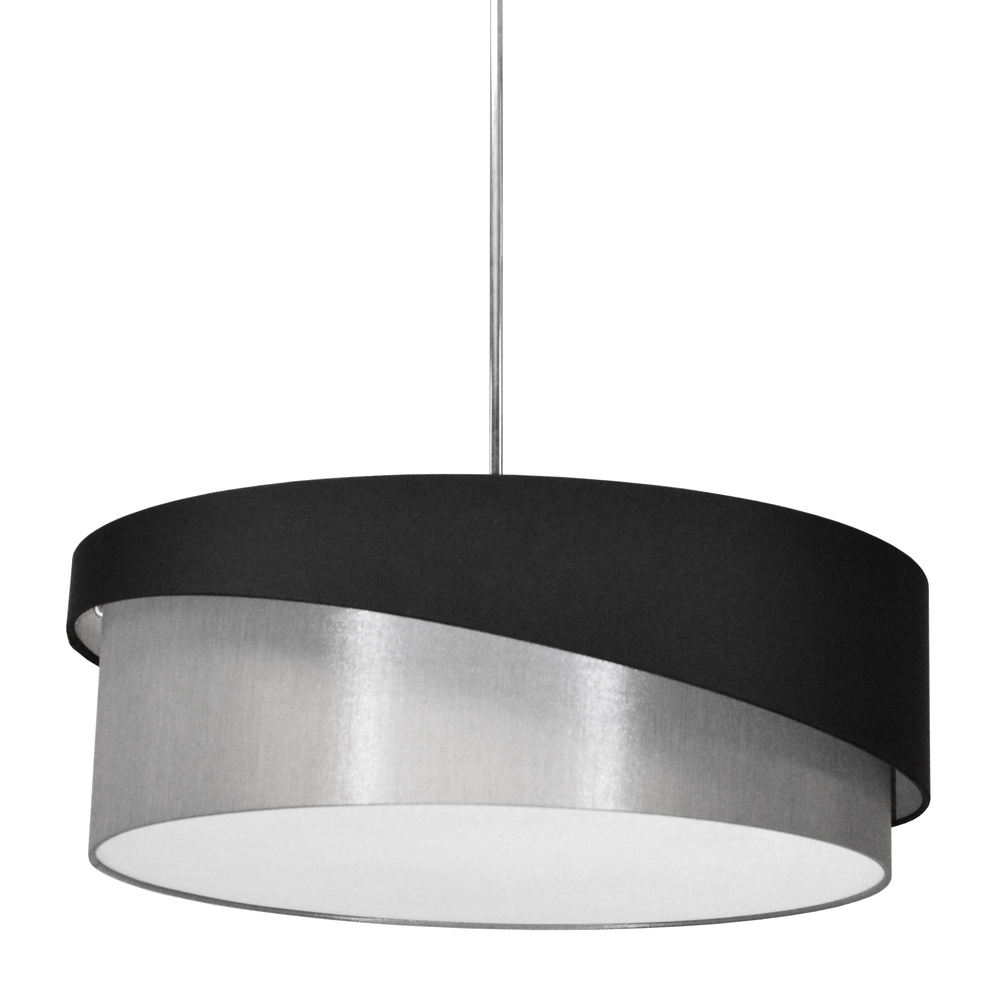 3LT Jazlynn Pendant, Black/Grey Shade w/ 790 Diff