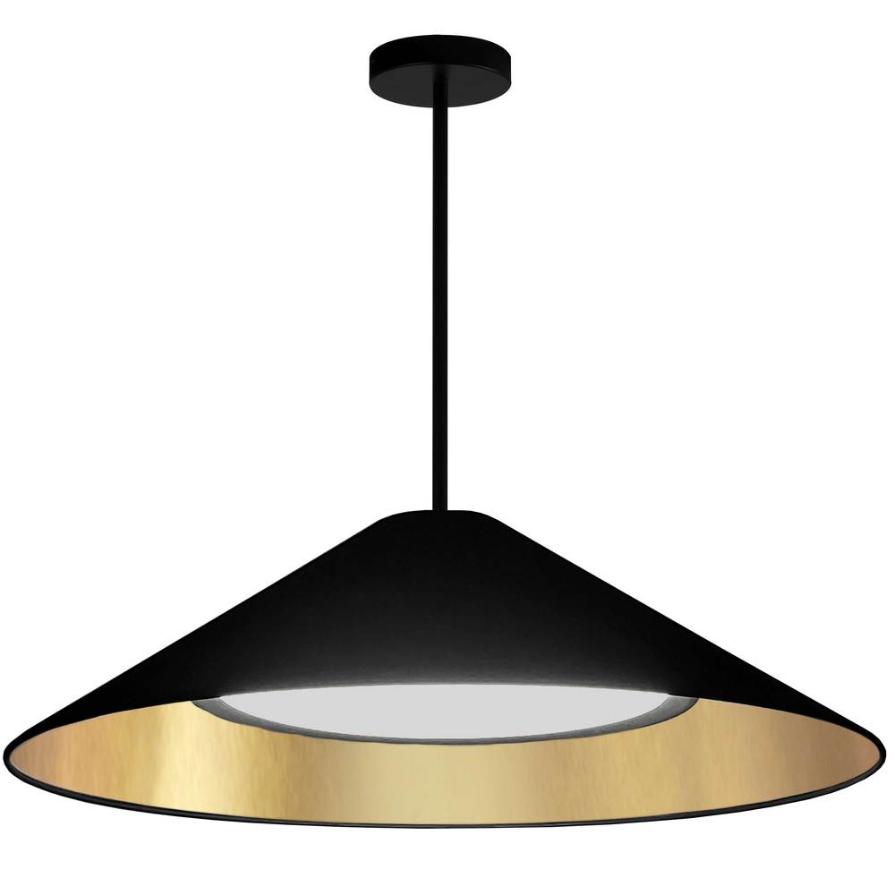 30W Pendant, MB w/ Fabric Shade