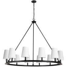 Dainolite CLB-5212C-MB-790 - 12LT Incandescent Chandelier, MB w/ WH Shades