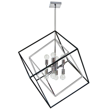 Dainolite KAP-278P-PC-MB - 8LT Pendant, Polished Chrome & Matte Black Finish