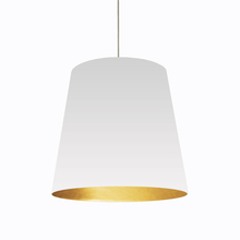 Dainolite OD-L-692 - 1LT Oversized Drum Pendant,Large - Wht/Gld