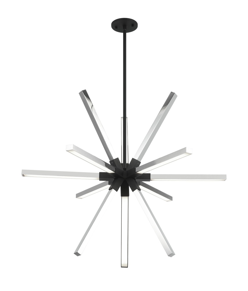 Asterisk Matte Black + Chrome Pendant