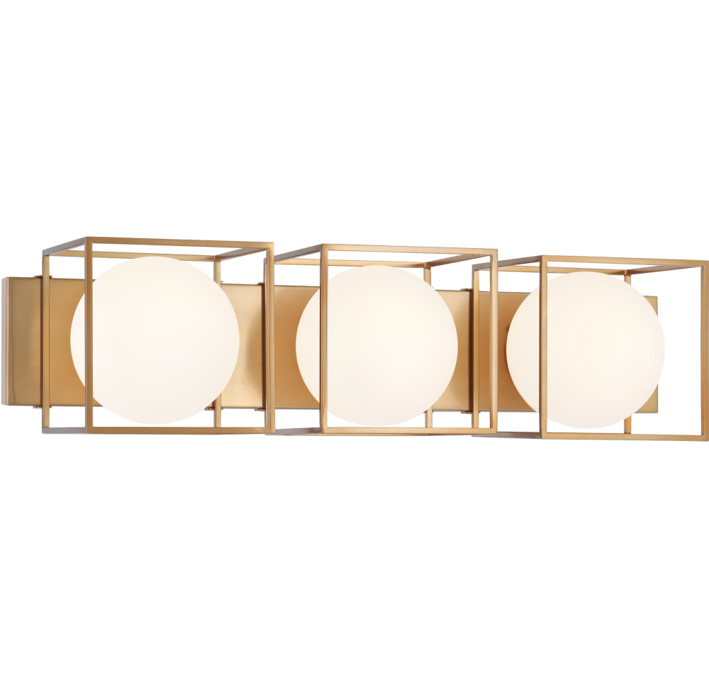 Squircle Aged Gold Brass Wall Sconce
