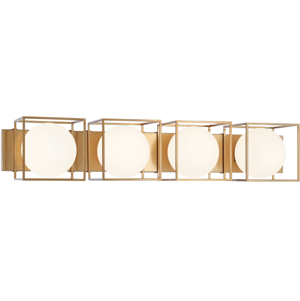 Squircle Aged Gold Brass Wall Sconce