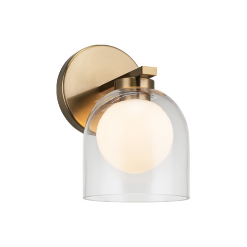 Derbishone Aged Gold Brass Wall Sconce