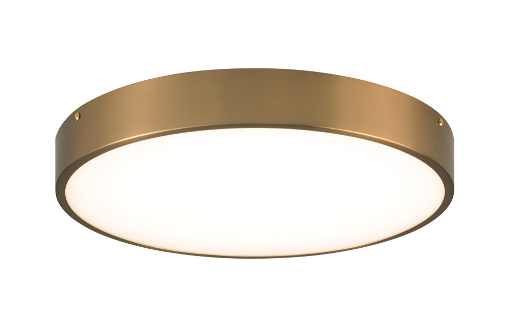 Plato Aged Gold Brass Flush Mounts