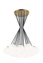 Matteo Lighting C63019AGOP - The Bougie Aged Gold Brass Chandelier