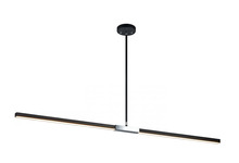 Matteo Lighting C64749MBCH - Lineare Matte Black and Chrome Pendant