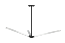 Matteo Lighting C66812MBCH - Asterisk Matte Black + Chrome Pendants