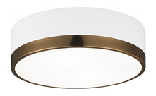 Matteo Lighting M14302WHAG - Trydor White and Aged Gold Brass Ceiling Mount