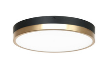 Matteo Lighting M15301BKAG - Tone Black, Aged Gold Brass Ceiling Mount