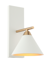 Matteo Lighting S10601WH - Bliss Aged Gold Brass + White Wall Sconce
