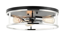Matteo Lighting M15503BKCH - Clarke Black + Chrome Flush Mounts