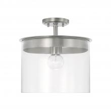 Capital Canada 246812BN - 1 Light Semi-Flush