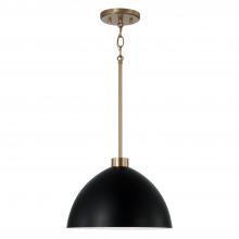 Capital Canada 352011AB - 1-Light Pendant in Aged Brass and Black