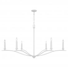 Capital Canada 450661XW - 6-Light Elongated Chandelier in Textured White