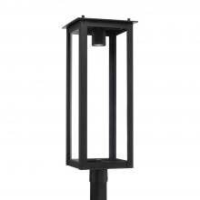 Capital Canada 934643BK-GL - 1-Light Post Lantern in Black with Clear Glass GU Twist Lock Night Sky Friendly
