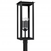 Capital Canada 934643BK - 4-Light Post Lantern in Black with Clear Glass