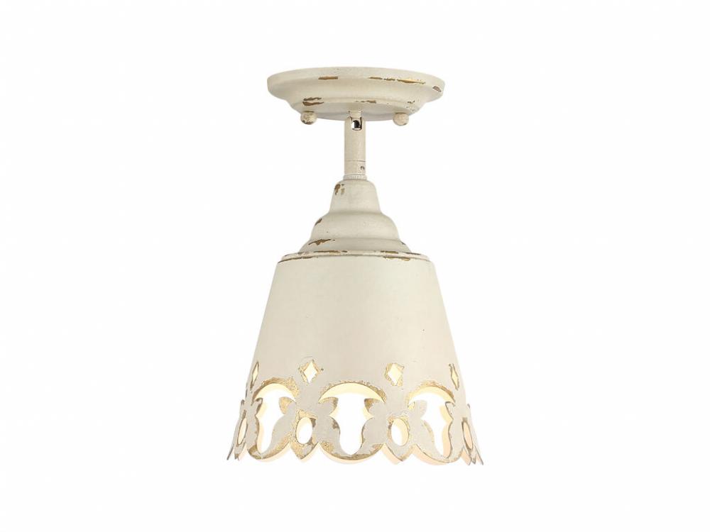 Piper 5 Light Semi-Flush - Outdoor in Natural Black with Maple All-Weather Wicker Shade