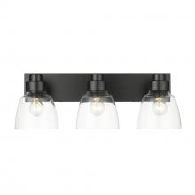 Golden Canada 0314-BA3 BLK-CLR - 3 Light Bath Vanity