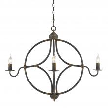 Golden Canada 0830-4 ABI - Caspian 4-Light Chandelier in Antique Black Iron