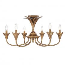 Golden Canada 0846-6SF HG - 6 Light Semi-Flush