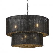 Golden Canada 1084-6 BLK-BW - 6 Light Chandelier