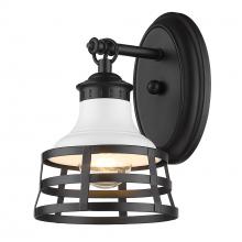 Golden Canada 1109-1W BLK-WHT - 1 Light Wall Sconce