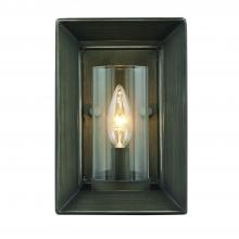 Golden Canada 2073-1W GMT - Smyth 1 Light Wall Sconce in Gunmetal Bronze with Clear Glass