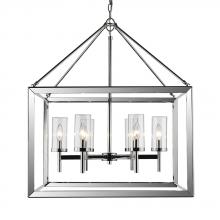 Golden Canada 2074-6 CH-CLR - Smyth 6 Light Chandelier in Chrome with Clear Glass