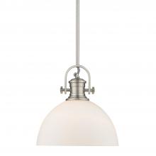 Golden Canada 3118-L PW-OP - Hines 1-Light Pendant in Pewter with Opal Glass