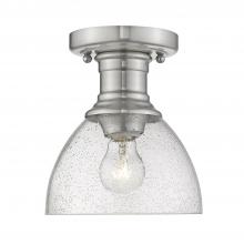 Golden Canada 3118-SF PW-SD - Hines Semi-flush in Pewter with Seeded Glass